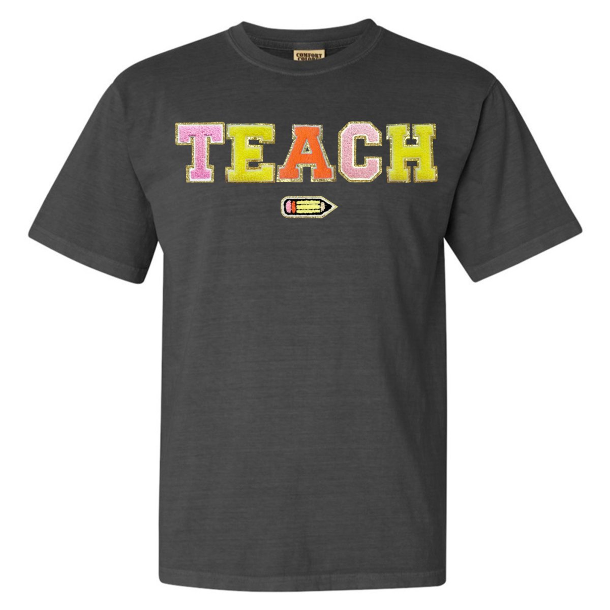 Teach Pencil Letter Patch T - Shirt - United Monograms