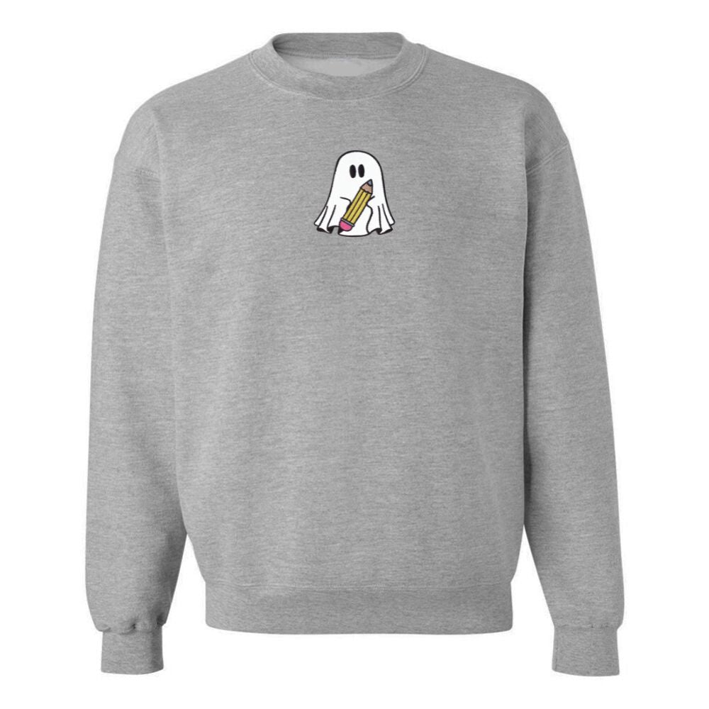 'Teacher Ghost' Embroidered Crewneck Sweatshirt - United Monograms