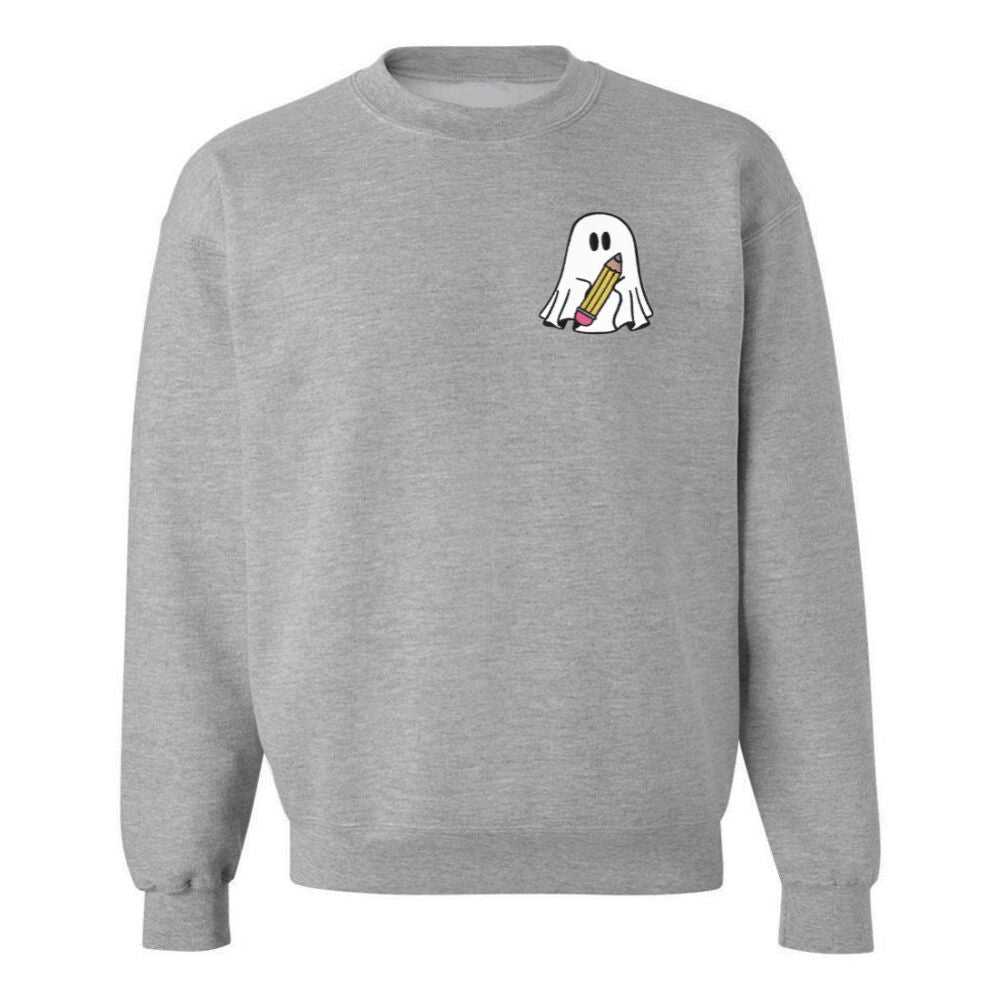 'Teacher Ghost' Embroidered Crewneck Sweatshirt - United Monograms