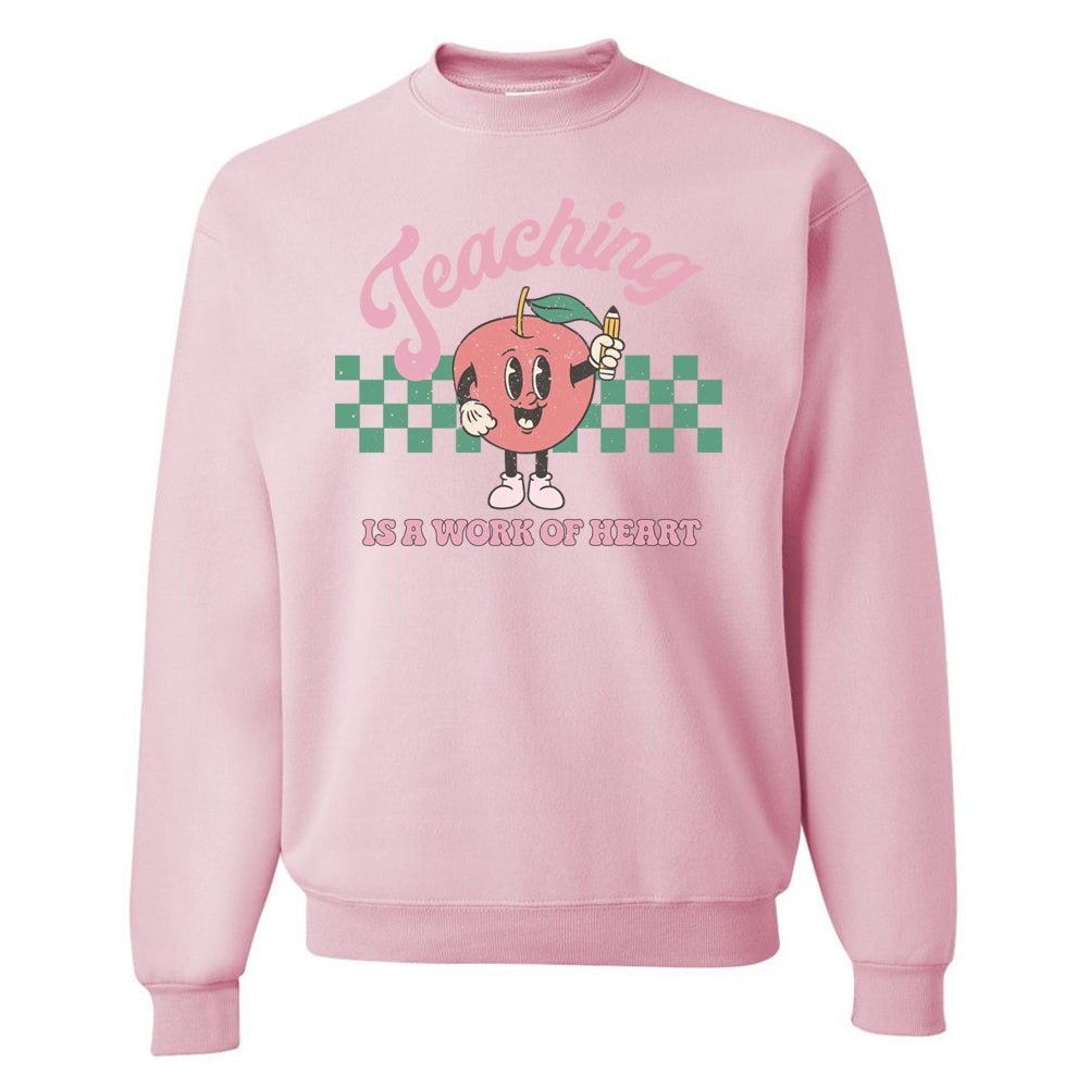 'Teaching Is A Work of Heart' Crewneck Sweatshirt - United Monograms