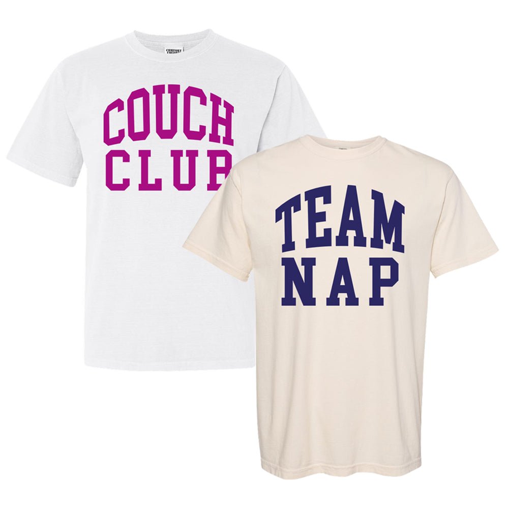 'Team Nap/Couch Club' T-Shirt - United Monograms