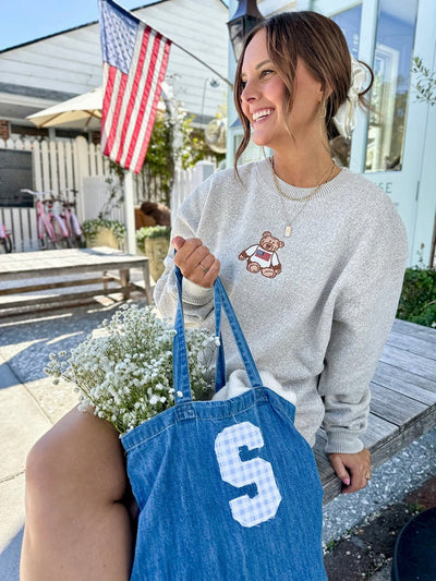 'Teddy In A Sweater' Nantucket Knit - United Monograms