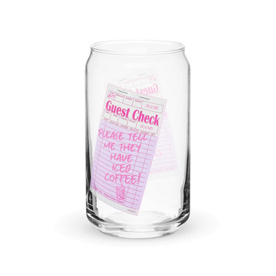 'Tell Me They Have Iced Coffee' Glass Can - United Monograms