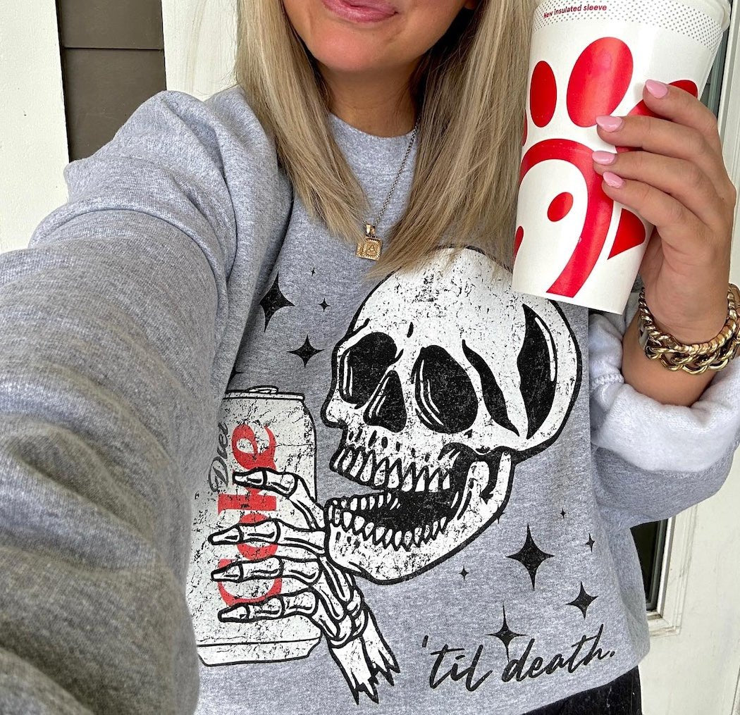 'Til Death Diet Coke' Crewneck Sweatshirt - United Monograms