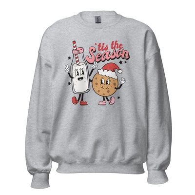 'Tis The Season 'Milk & Cookies' Crewneck Sweatshirt - United Monograms