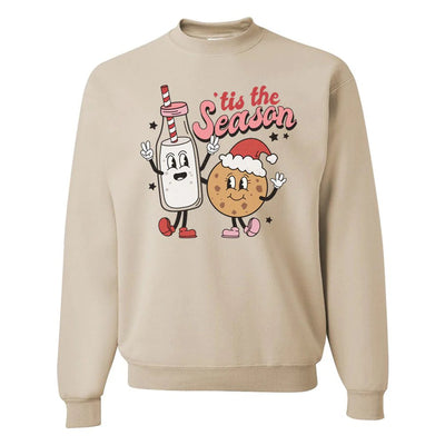 'Tis The Season 'Milk & Cookies' Crewneck Sweatshirt - United Monograms