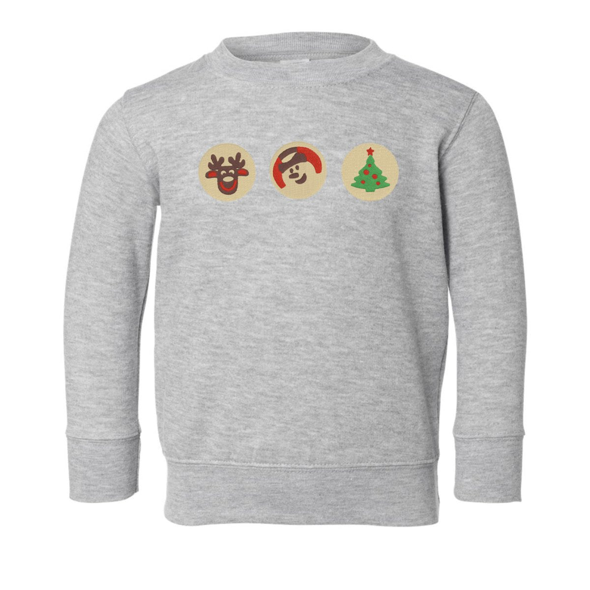Toddler 'Christmas Cookies' Embroidered Crewneck Sweatshirt - United Monograms