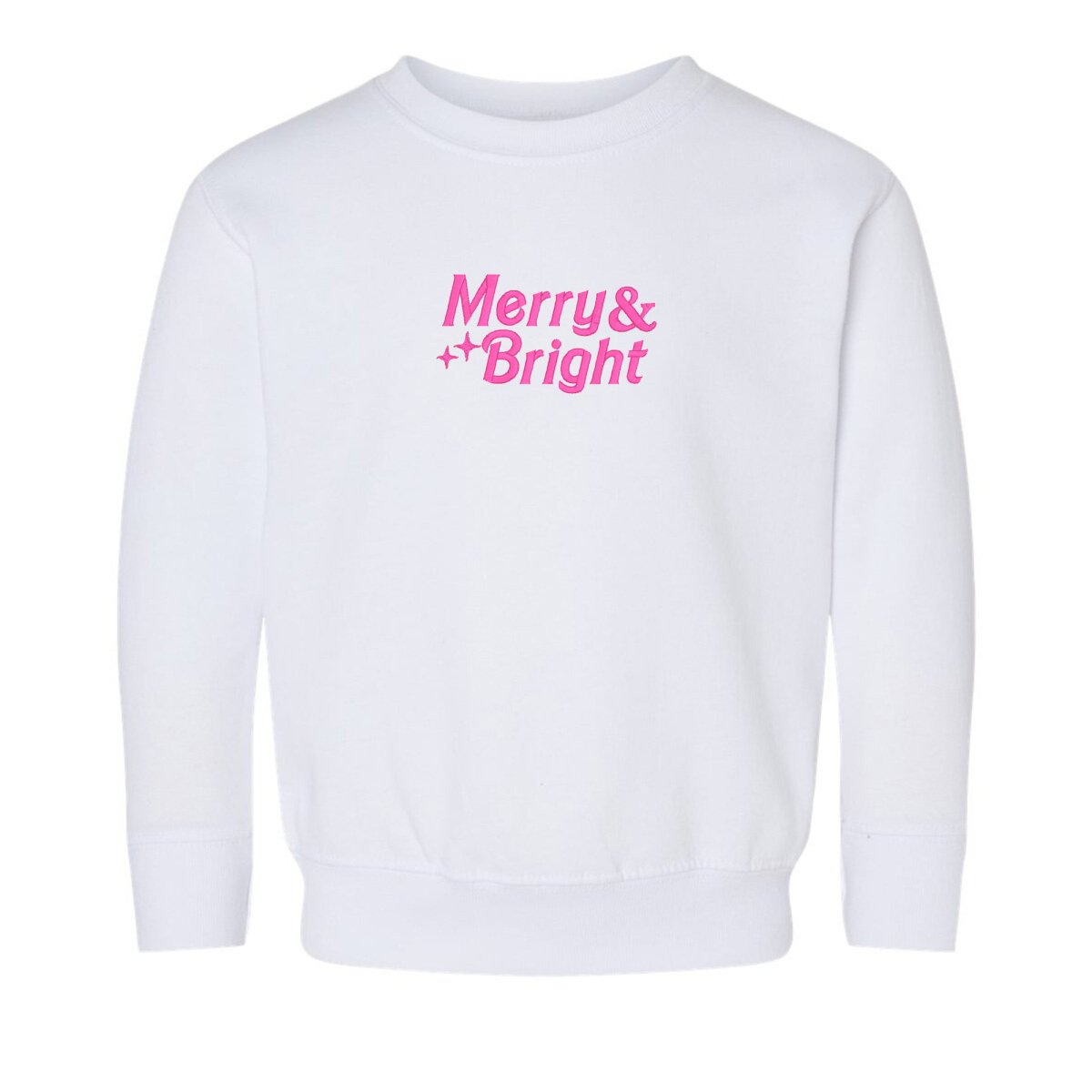 Toddler 'Merry & Bright' Embroidered Crewneck Sweatshirt - United Monograms