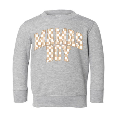 Toddler 'Mini/Mama's Boy Tan Check' Crewneck Sweatshirt - United Monograms