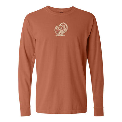 Turkey Comfort Colors Long Sleeve T - Shirt - United Monograms