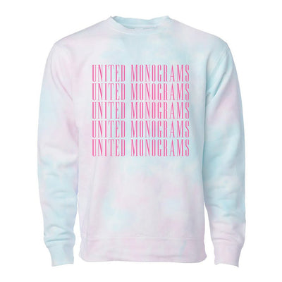 UM Magazine Logo Tie - Dye Crewneck - United Monograms