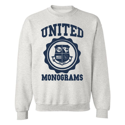 United Monograms 'Fall Edition' Crest Crewneck Sweatshirt - United Monograms