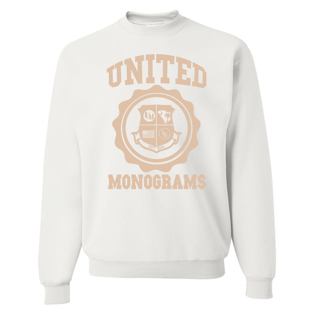 United Monograms 'Neutral Edition' Crest Sweatshirt - United Monograms