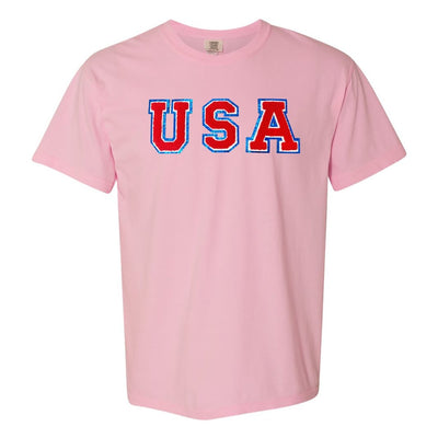 USA Letter Patch Comfort Colors T - Shirt - United Monograms