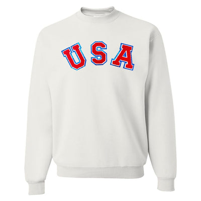 USA Letter Patch Crewneck Sweatshirt - United Monograms