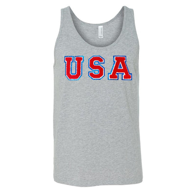 USA Letter Patch Premium Tank Top - United Monograms