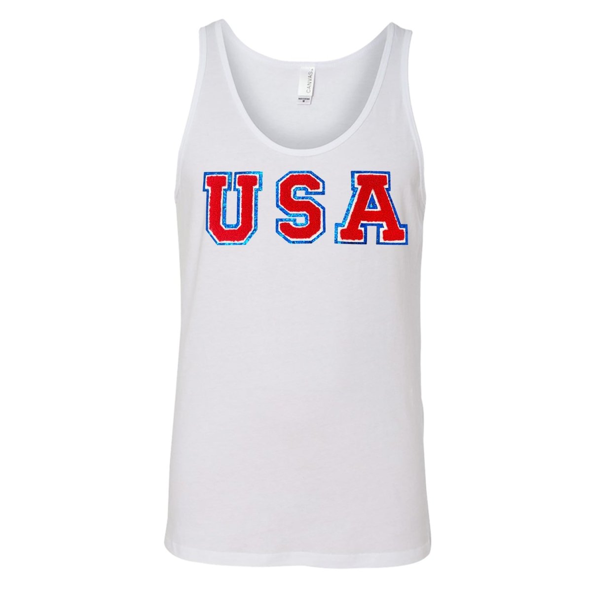 USA Letter Patch Premium Tank Top - United Monograms