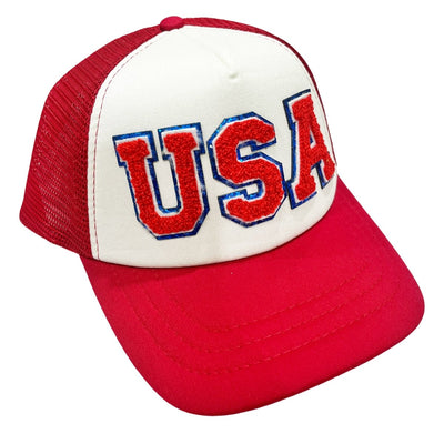 USA Letter Patch Trucker Hat - United Monograms