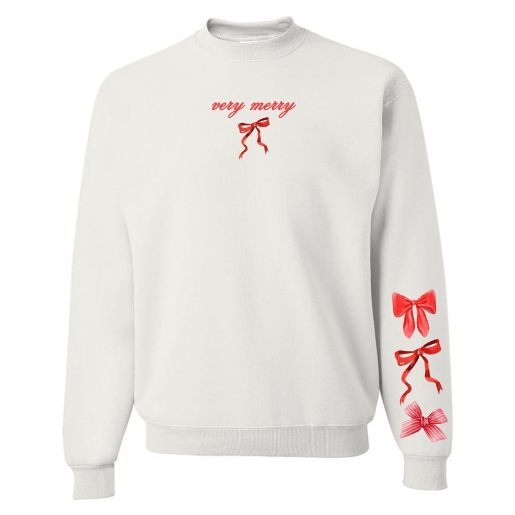 'Very Merry Bows' Crewneck Sweatshirt - United Monograms