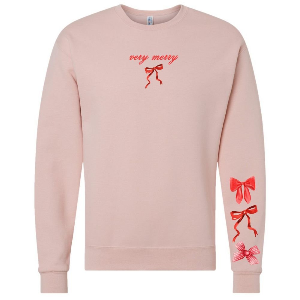 'Very Merry Bows' Crewneck Sweatshirt - United Monograms