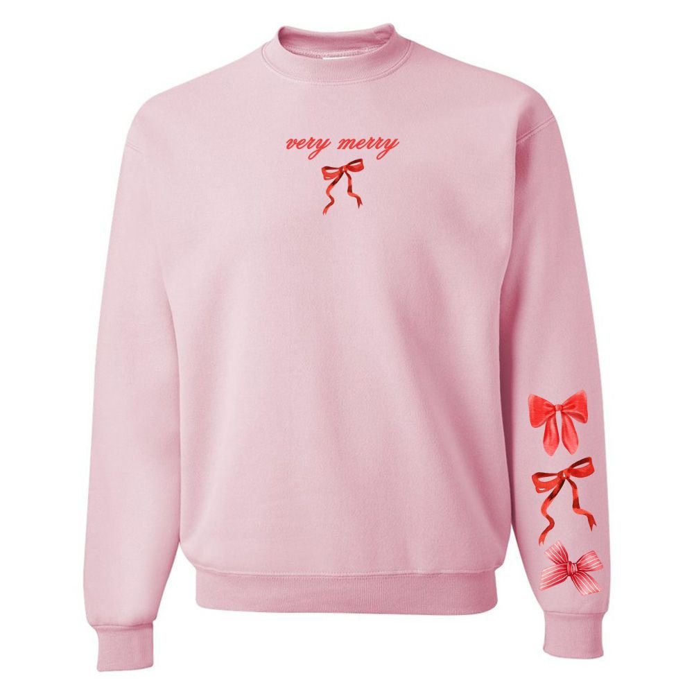 'Very Merry Bows' Crewneck Sweatshirt - United Monograms