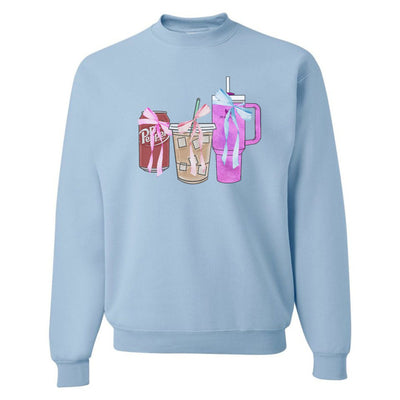 'We're Girls' Bow Drinks Crewneck Sweatshirt - United Monograms