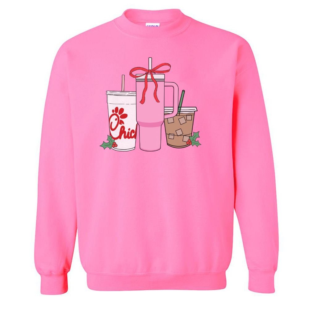 'We're Girls' Holiday Drinks Crewneck Sweatshirt - United Monograms