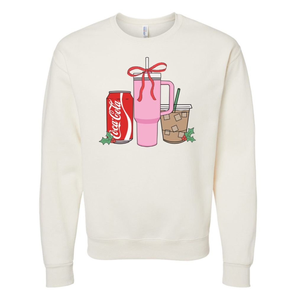 'We're Girls' Holiday Drinks Crewneck Sweatshirt - United Monograms