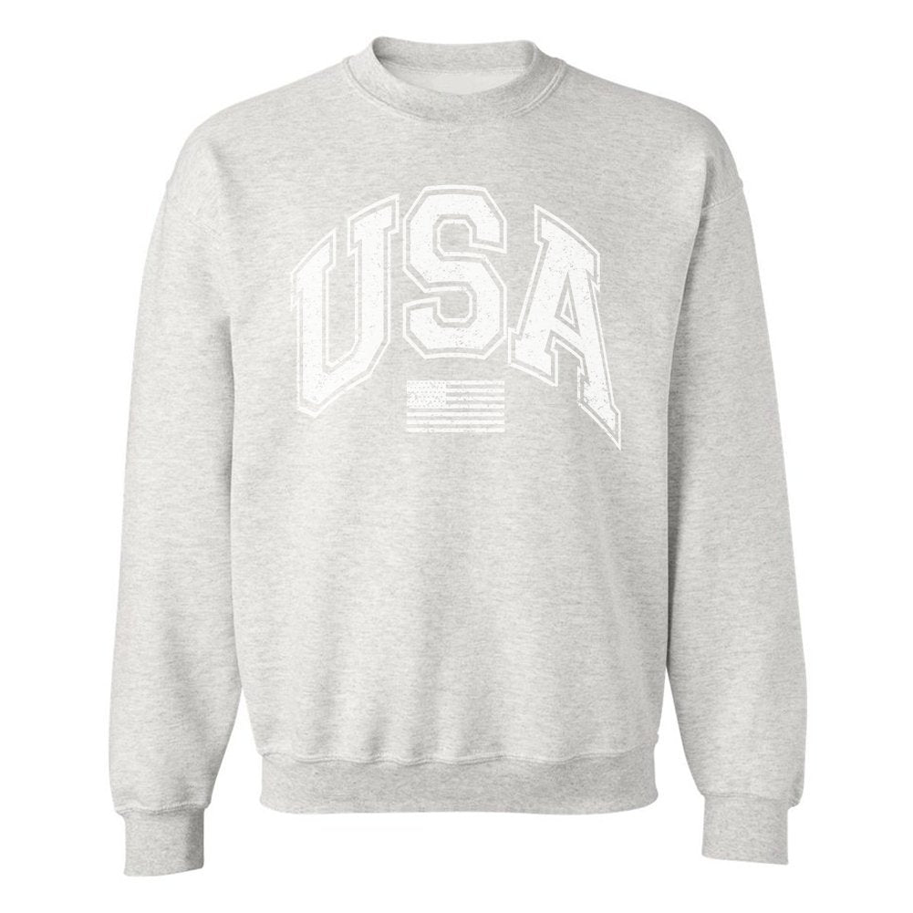 'White USA' Crewneck Sweatshirt - United Monograms