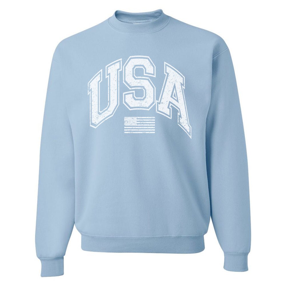 'White USA' Crewneck Sweatshirt - United Monograms