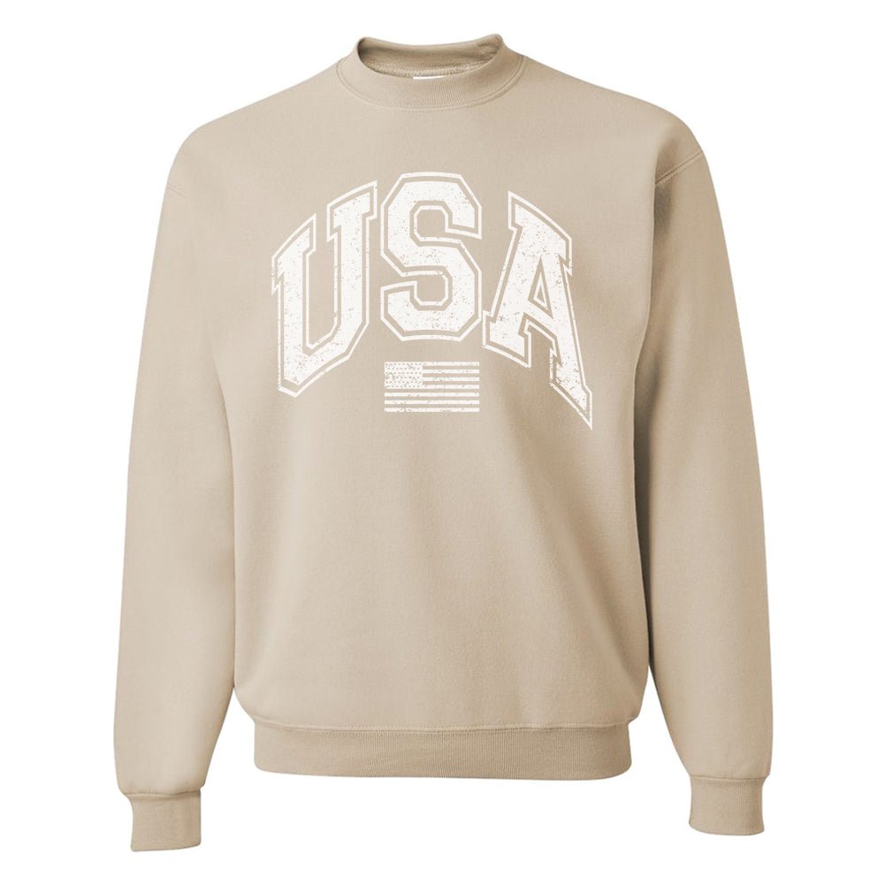 'White USA' Crewneck Sweatshirt - United Monograms