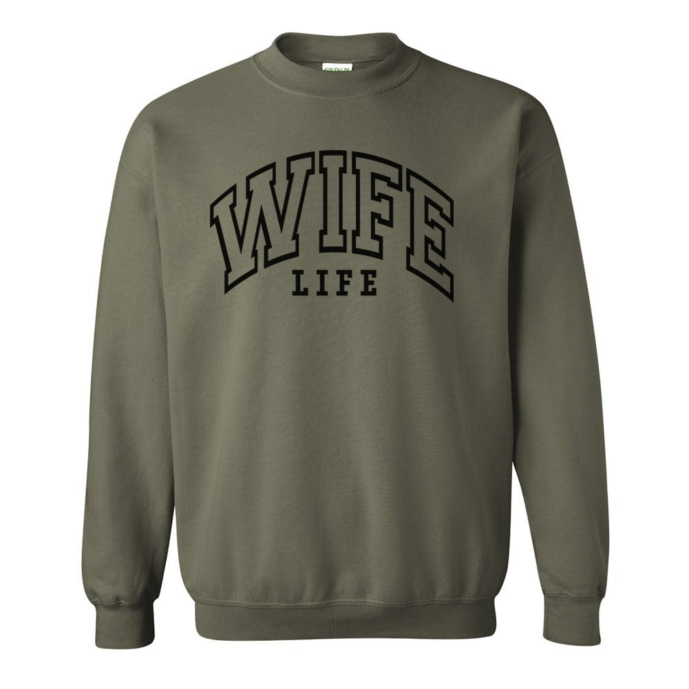 'Wife Life' Crewneck Sweatshirt - United Monograms