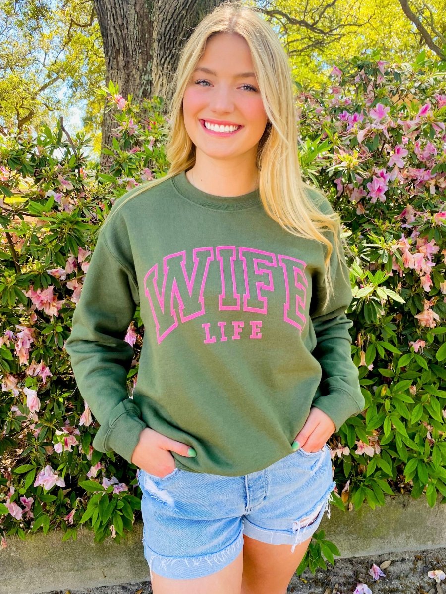 'Wife Life' Crewneck Sweatshirt - United Monograms