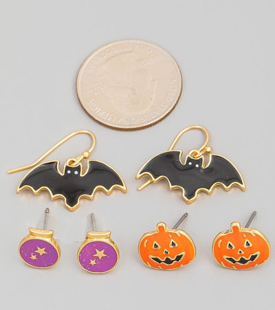 'Witches Trio' Earrings Set - United Monograms