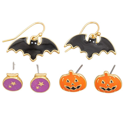 'Witches Trio' Earrings Set - United Monograms