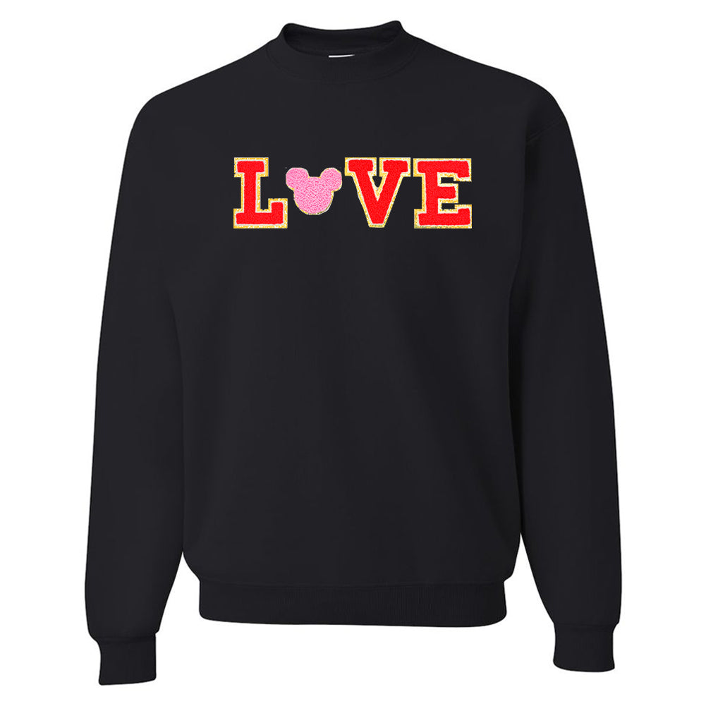 Mickey Love Letter Patch Crewneck Sweatshirt